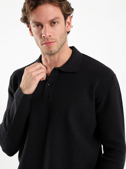 Regular Long Sleeve Buttoned Polo