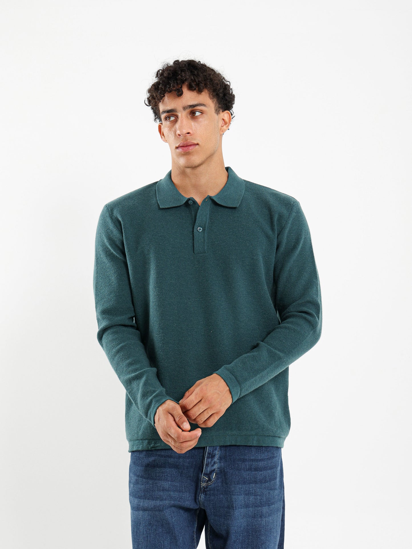 Regular Long Sleeve Buttoned Polo