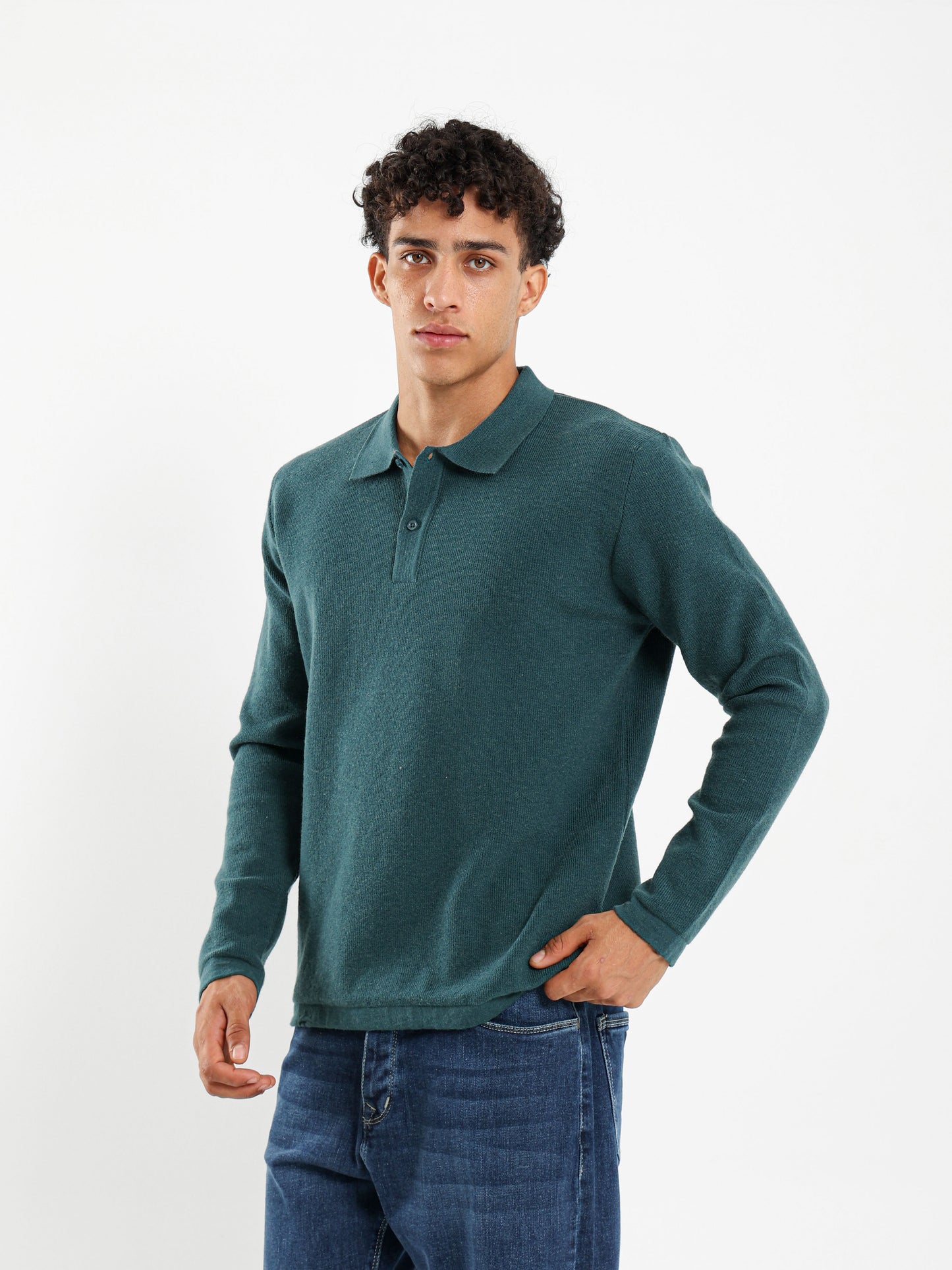 Regular Long Sleeve Buttoned Polo