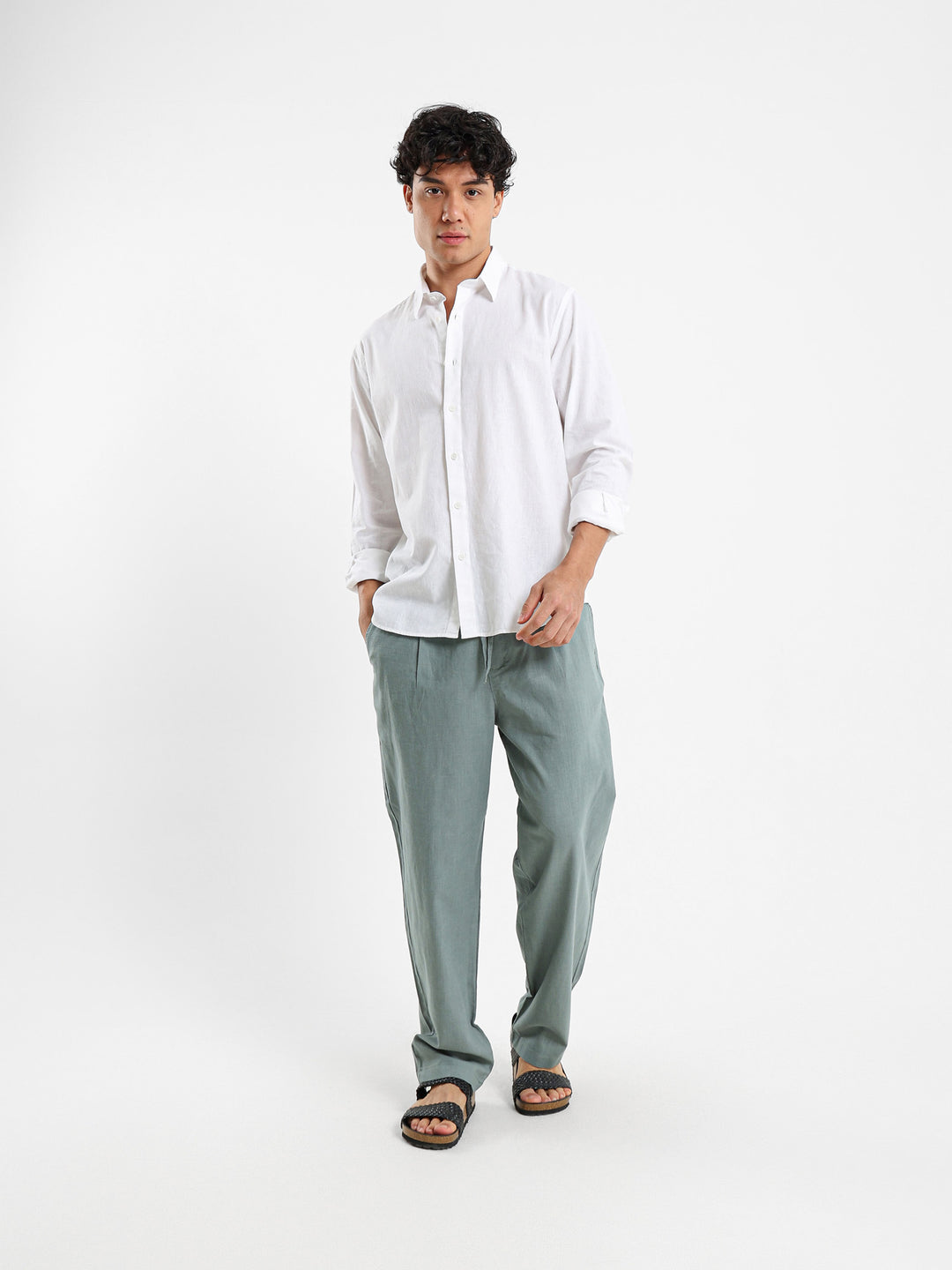 Basic Linen Long Sleeve Shirt