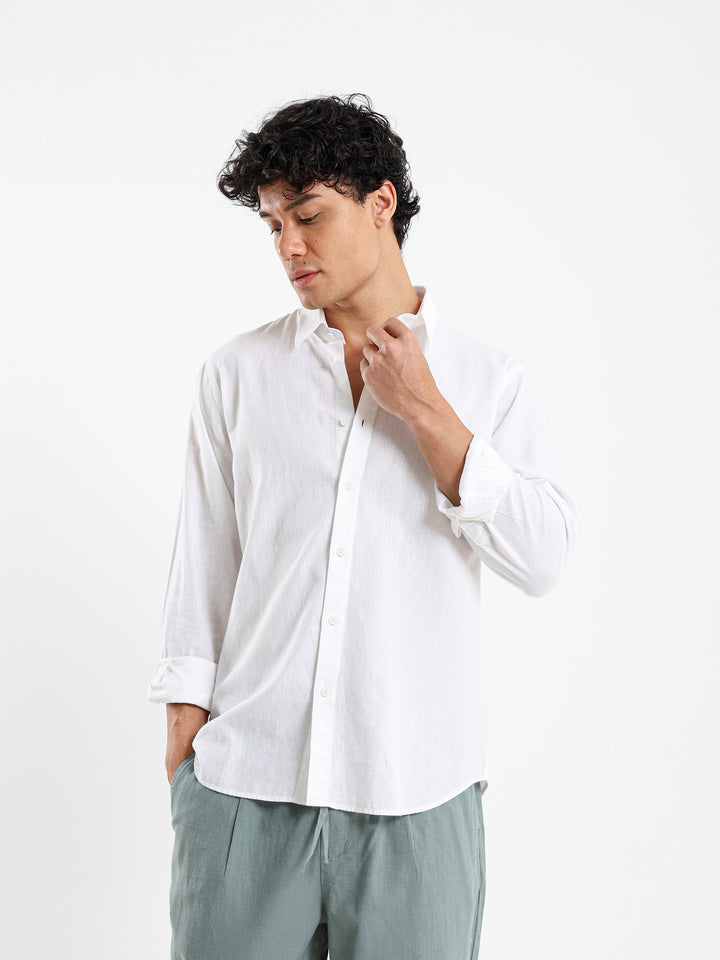 Basic Linen Long Sleeve Shirt