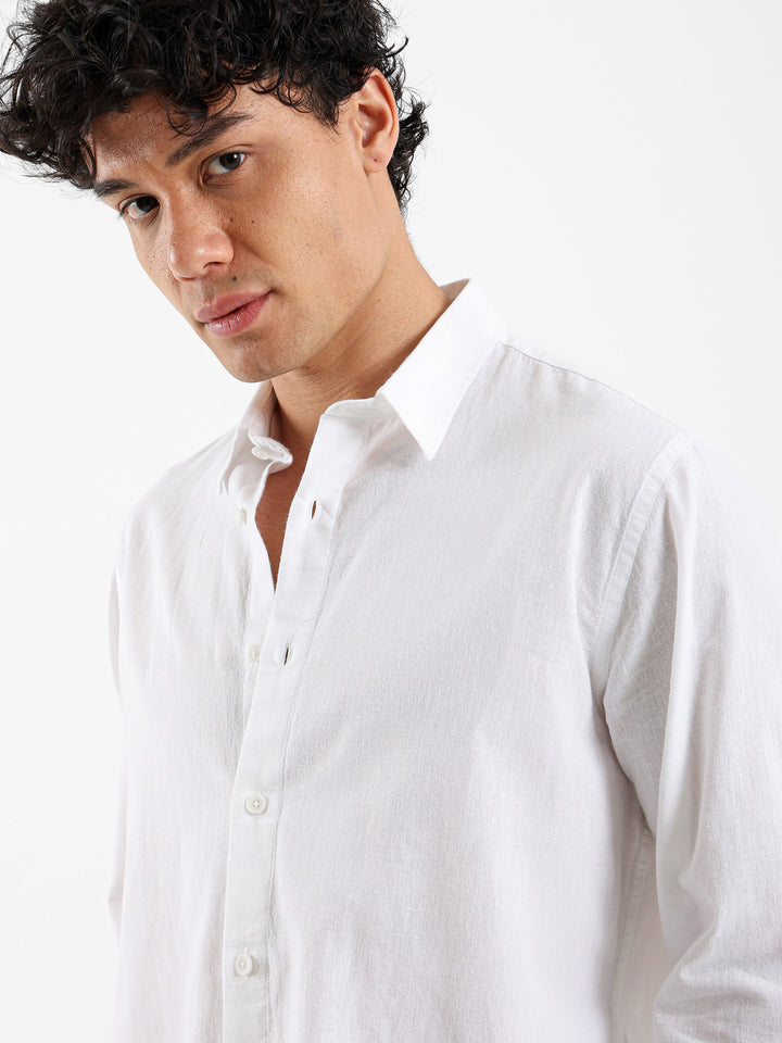 Basic Linen Long Sleeve Shirt