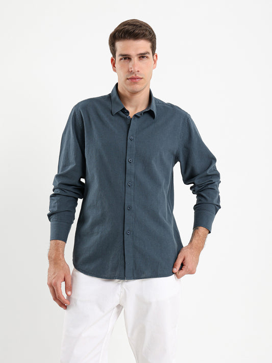 Basic Linen Long Sleeve Shirt