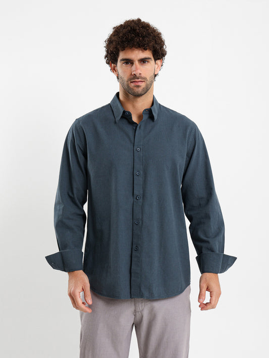 Basic Linen Long Sleeve Shirt