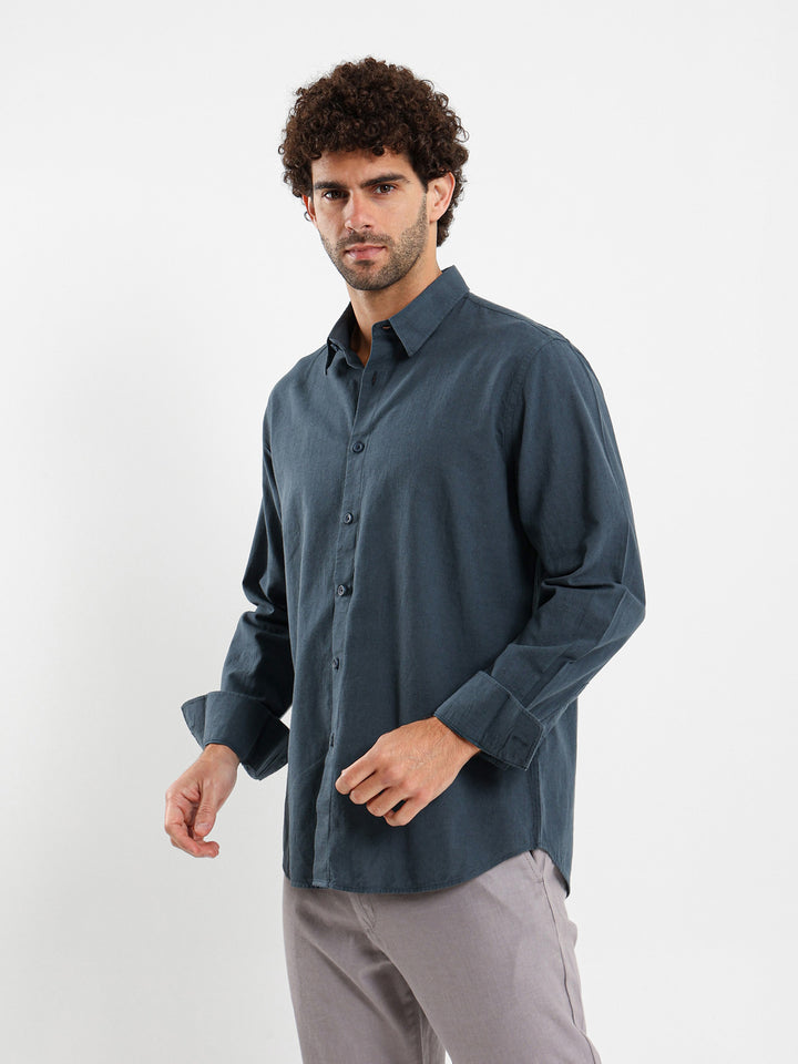 Basic Linen Long Sleeve Shirt