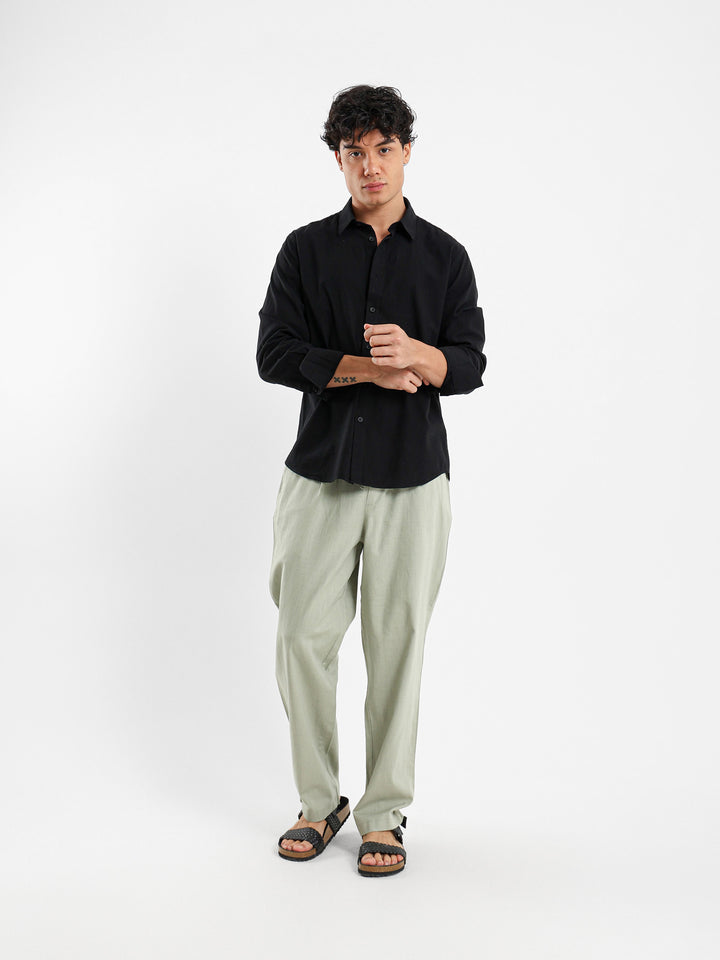 Basic Linen Long Sleeve Shirt