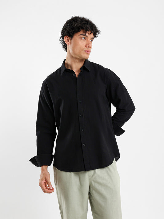 Basic Linen Long Sleeve Shirt