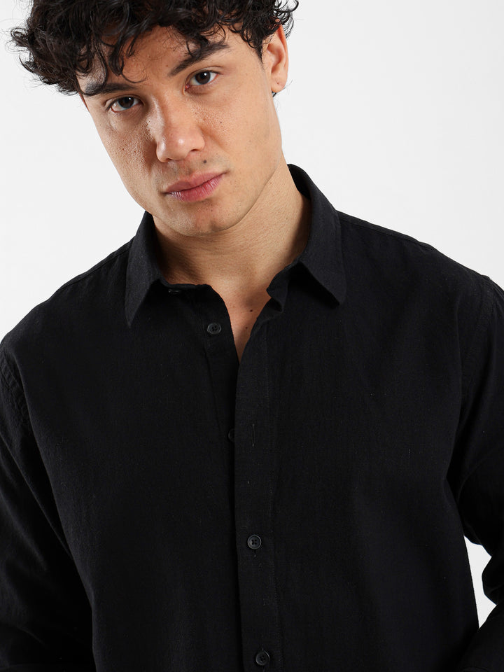 Basic Linen Long Sleeve Shirt