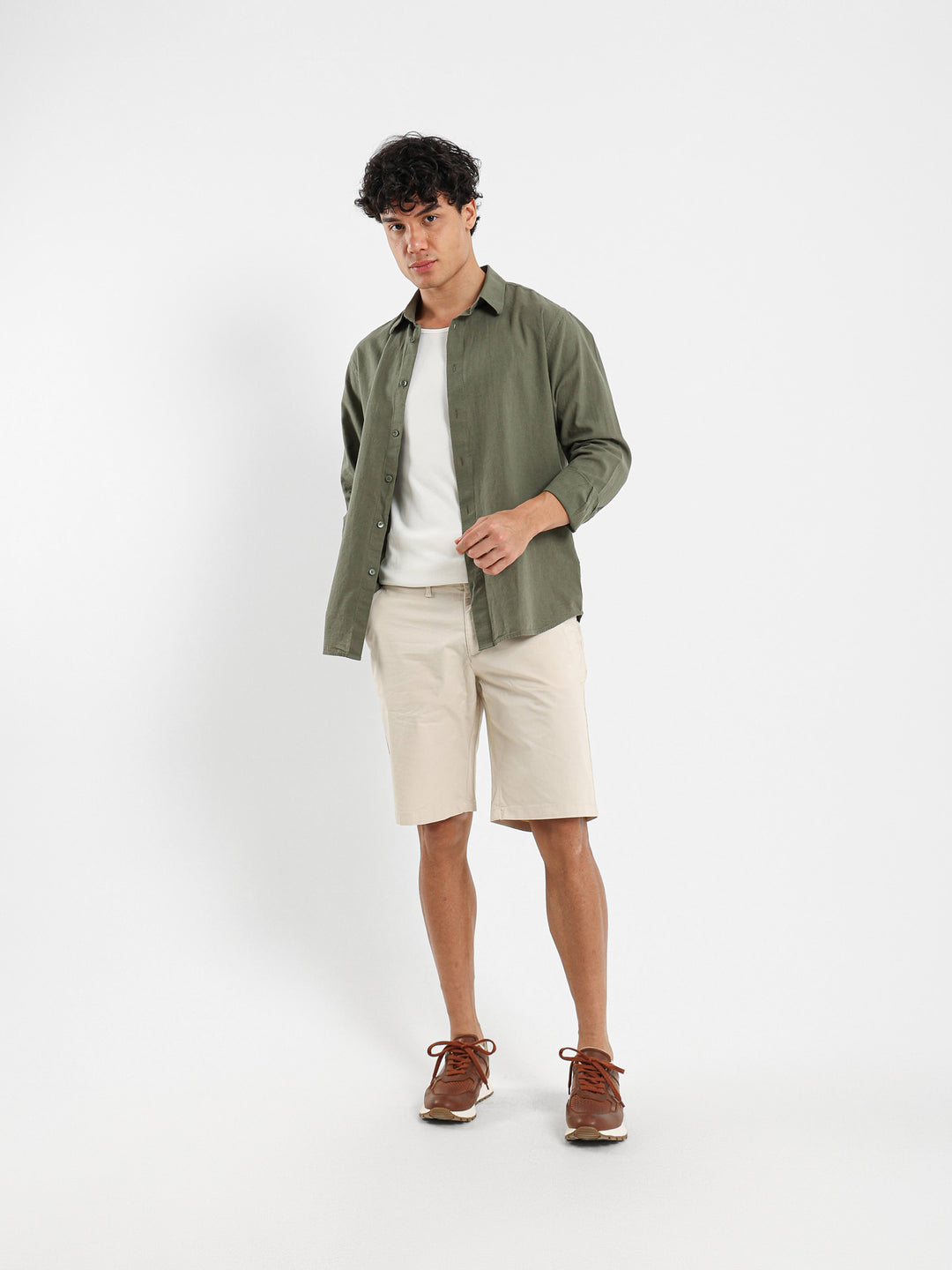Basic Linen Long Sleeve Shirt