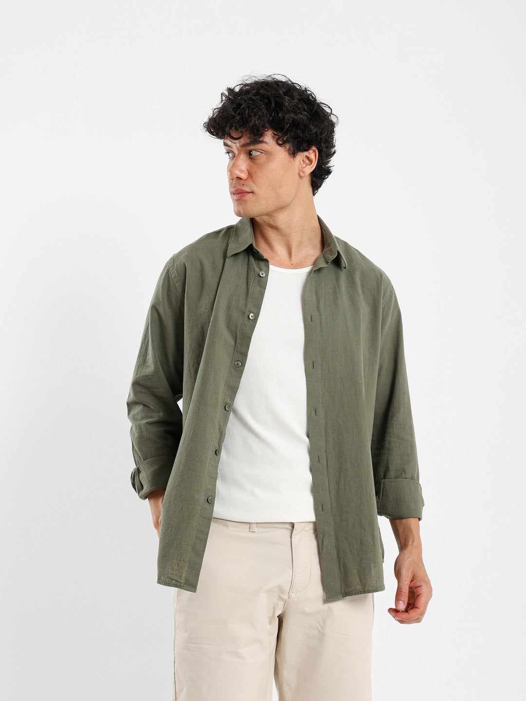 Basic Linen Long Sleeve Shirt