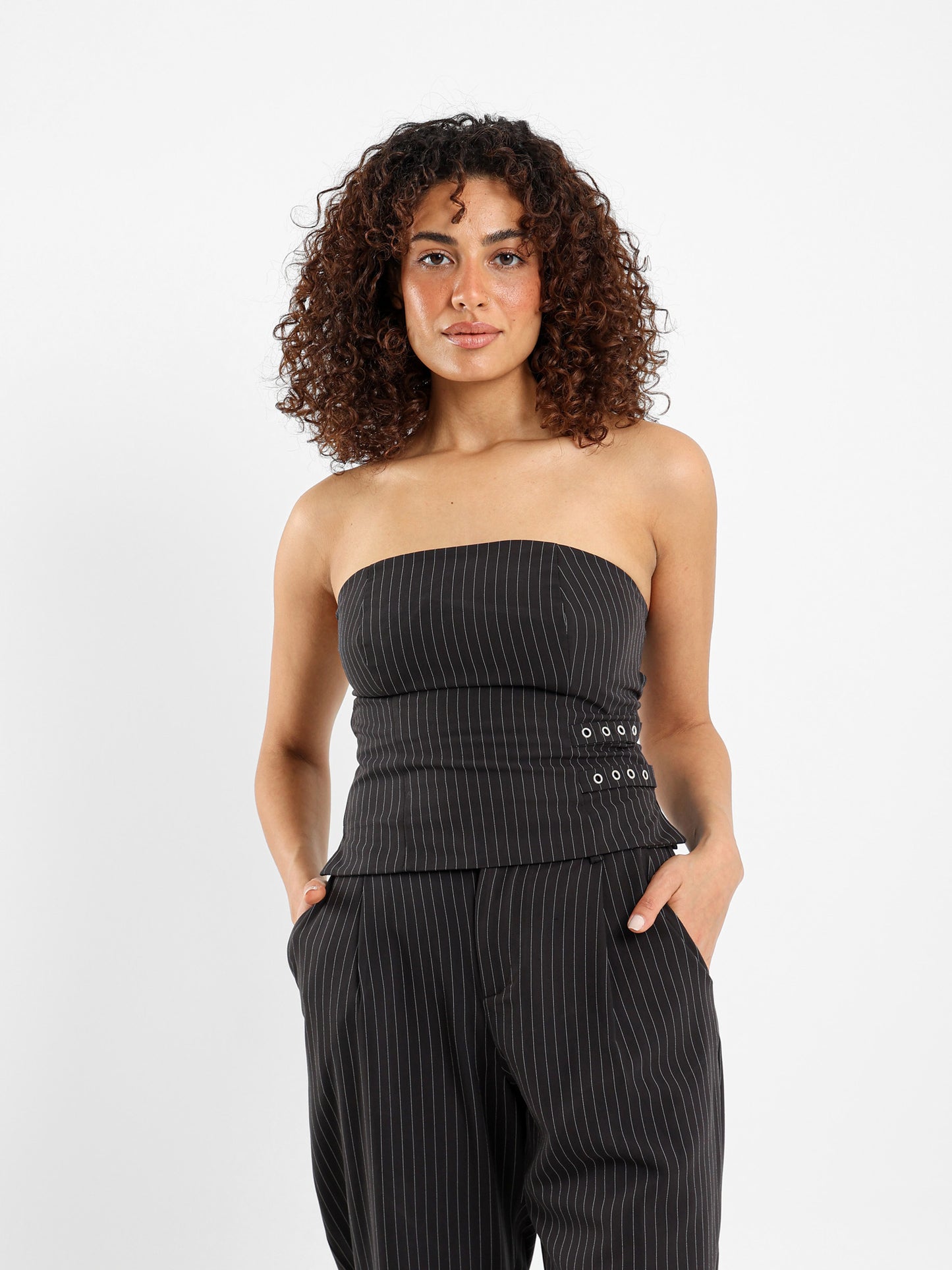 Strapless Striped Top