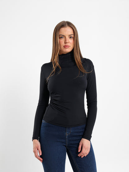 Side Ruched Long Sleeve Top