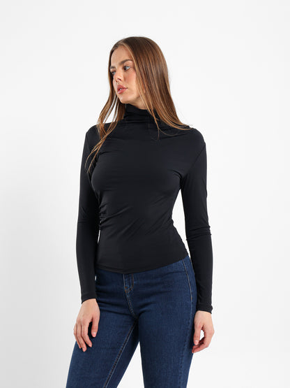 Side Ruched Long Sleeve Top