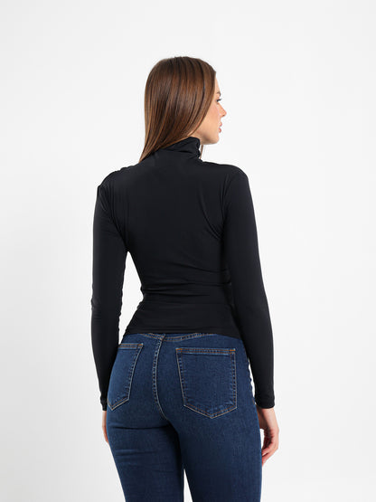 Side Ruched Long Sleeve Top