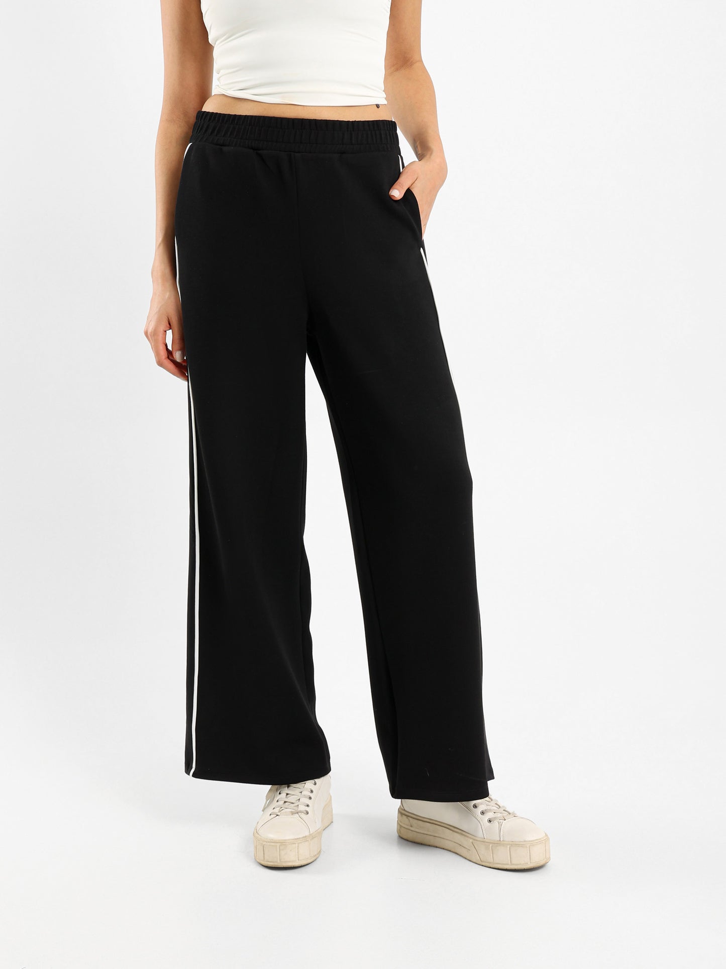 Side Panels Wide Leg Sweatpants