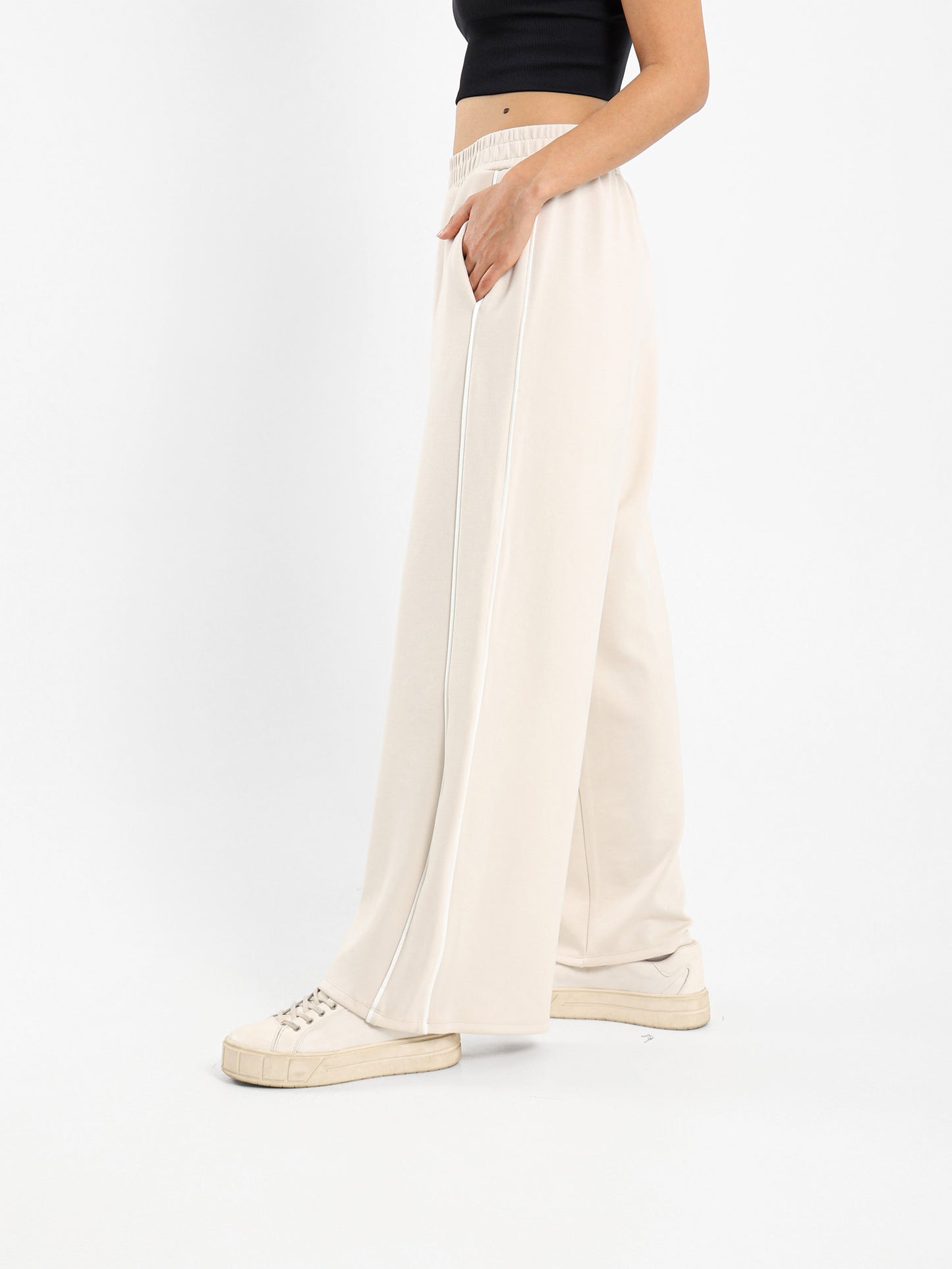 Side Panels Wide Leg Sweatpants