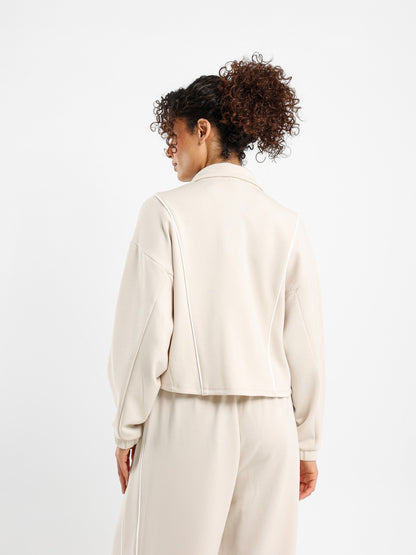 Zip-Up Paneled Sweatshirt