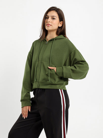 Cropped Zip Hoodie