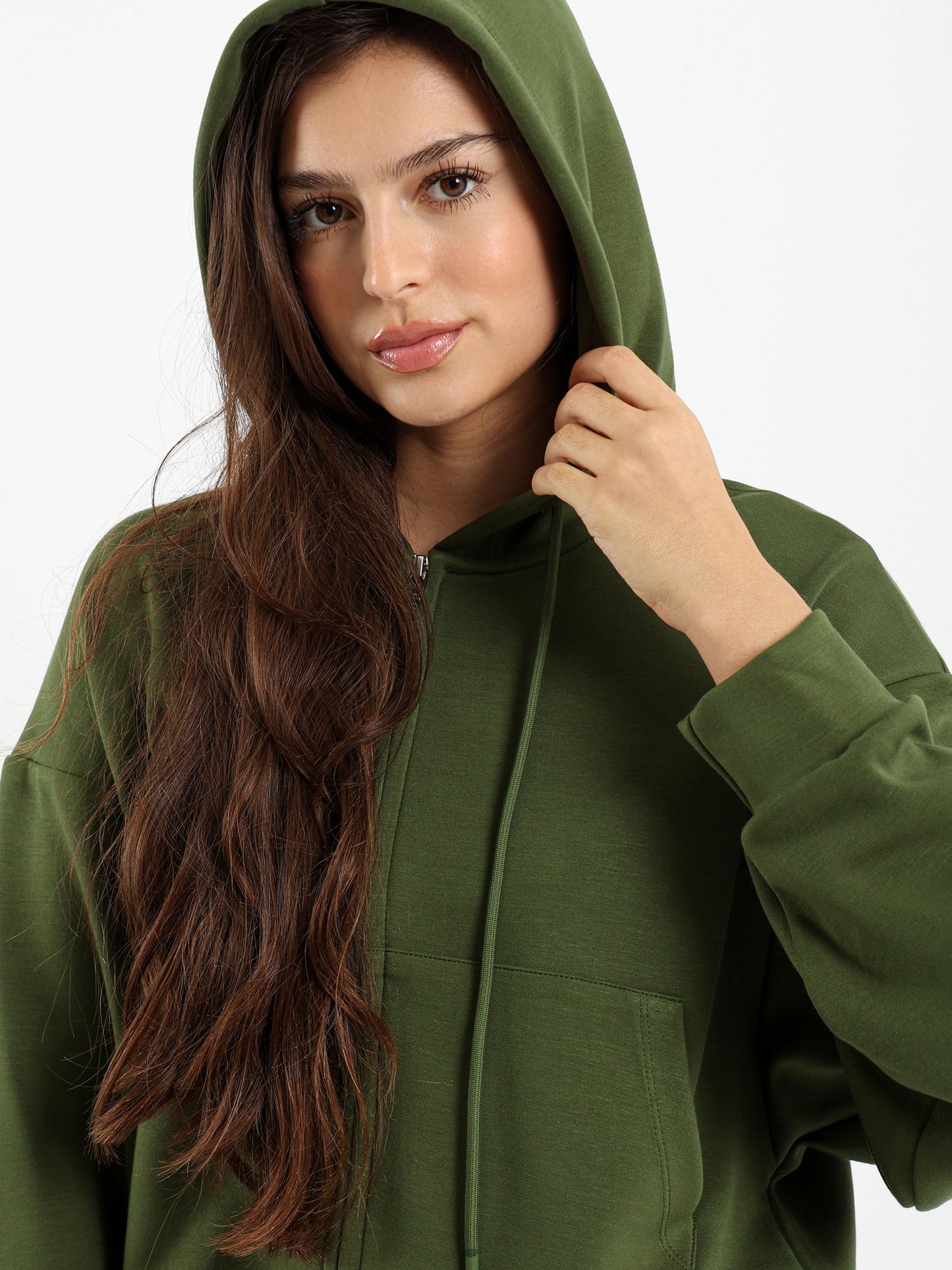 Cropped Zip Hoodie