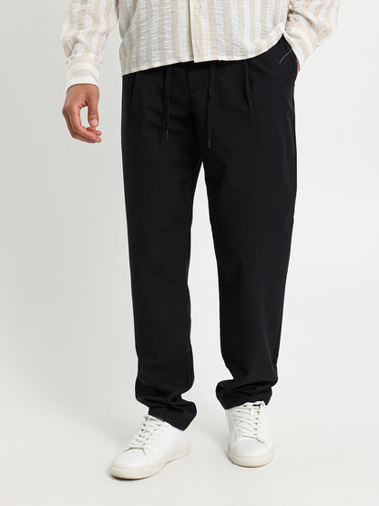 Straight Leg Front Pleated Pants