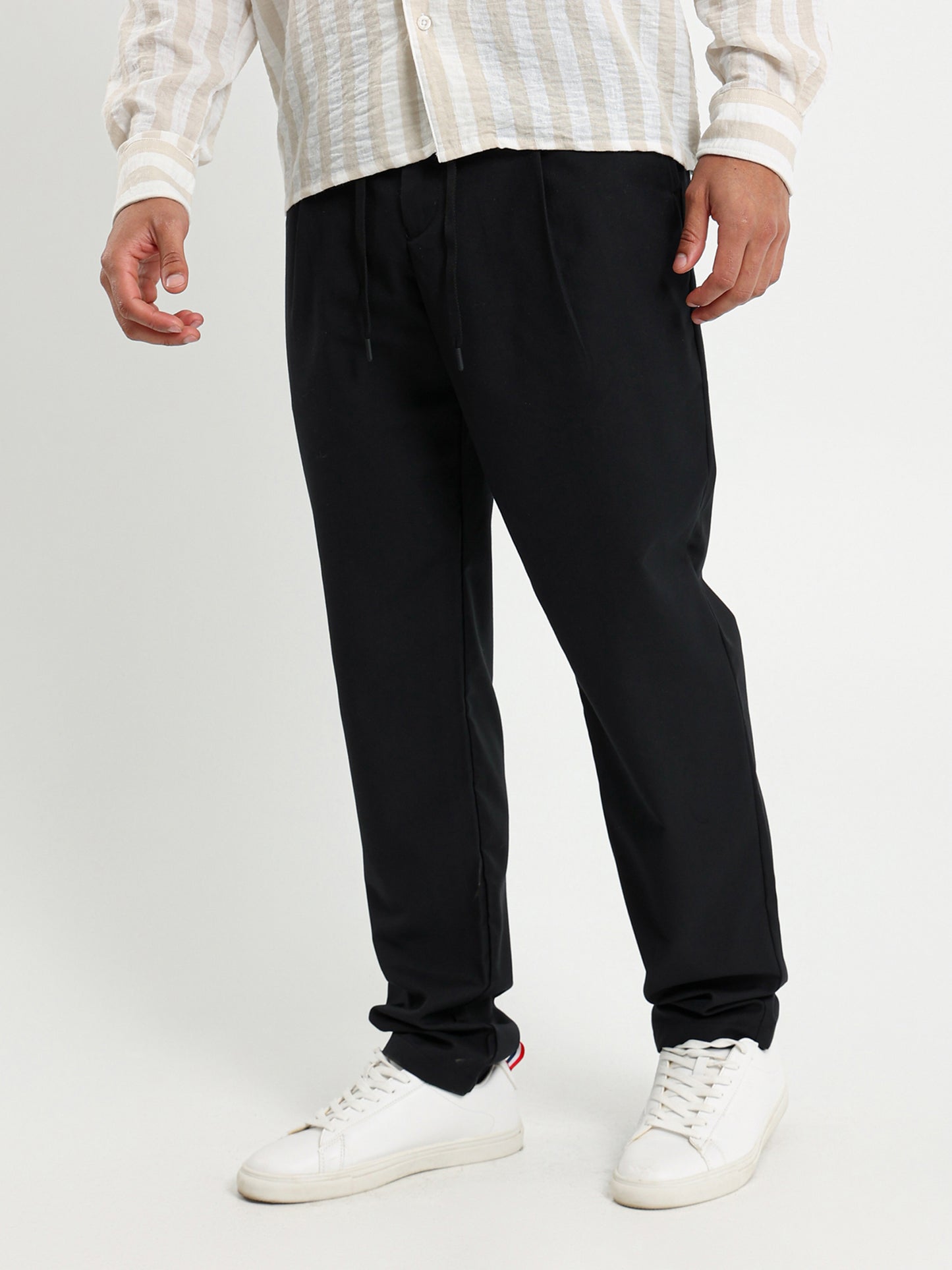 Straight Leg Front Pleated Pants