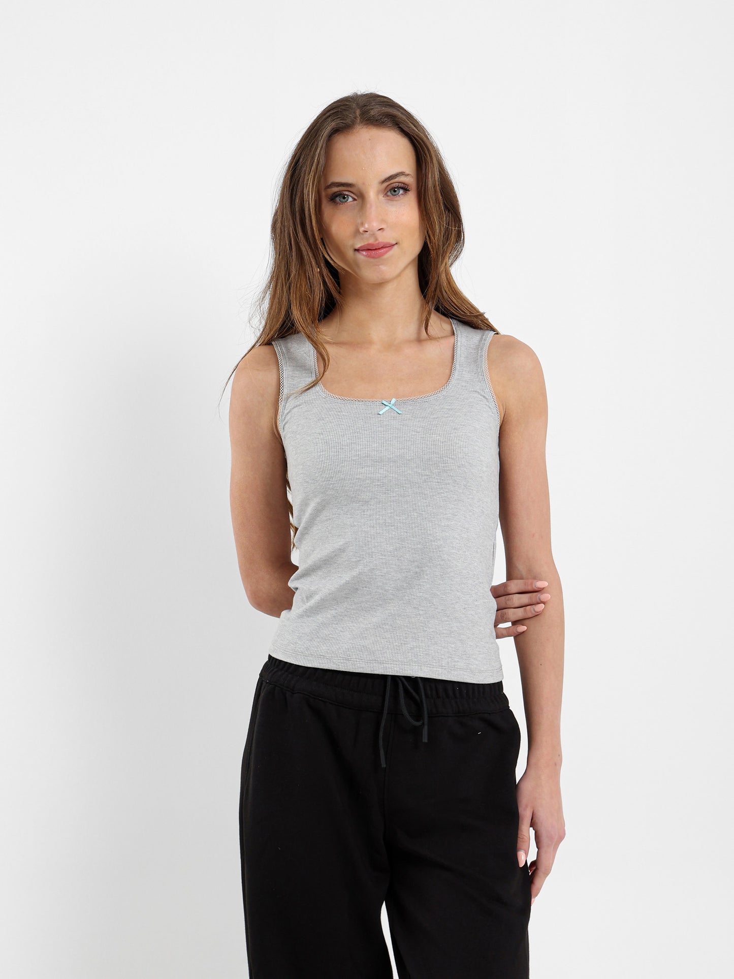 Lace & Bow Tank Top