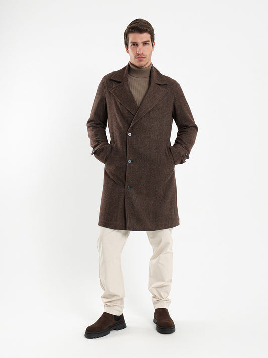 Checkered Double Breasted Coat