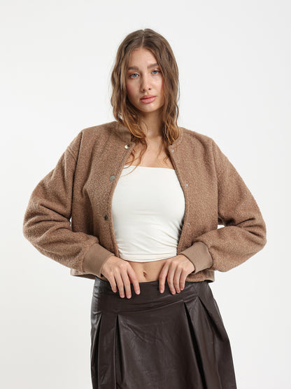 Bomber Jacket with Snaps