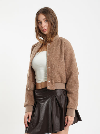 Bomber Jacket with Snaps