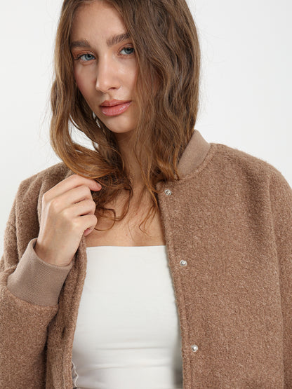 Bomber Jacket with Snaps