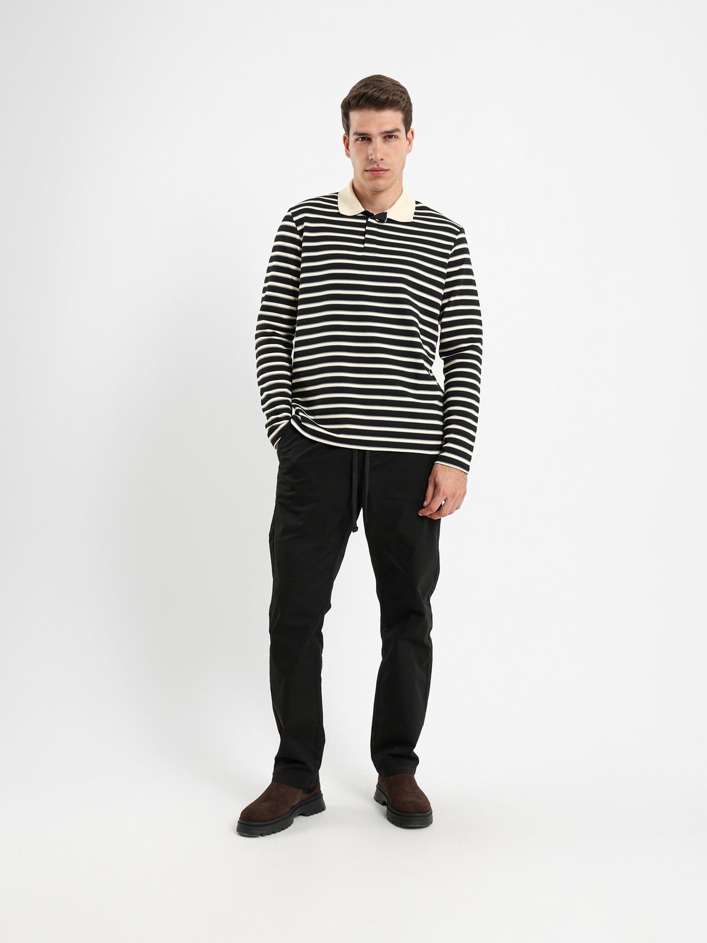 Relaxed Striped Polo Shirt