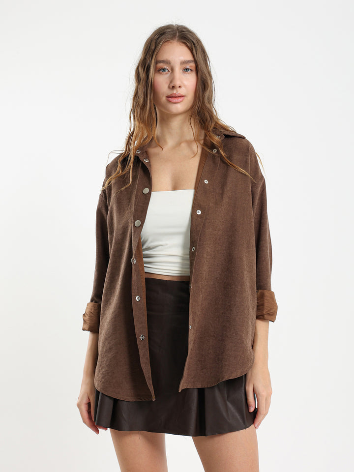 Oversized Suede Shirt