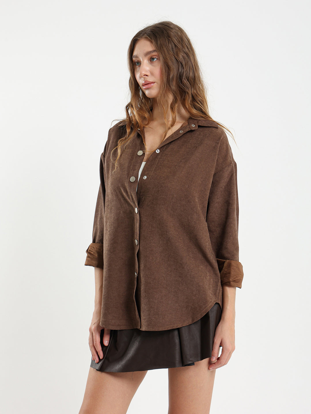 Oversized Suede Shirt