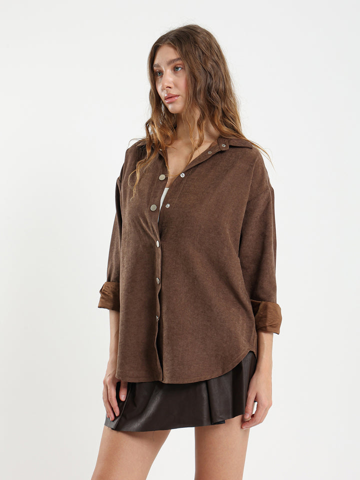 Oversized Suede Shirt