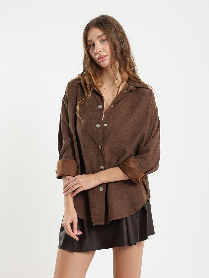 Oversized Suede Shirt