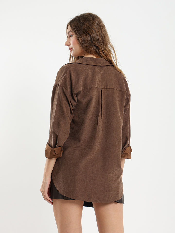 Oversized Suede Shirt