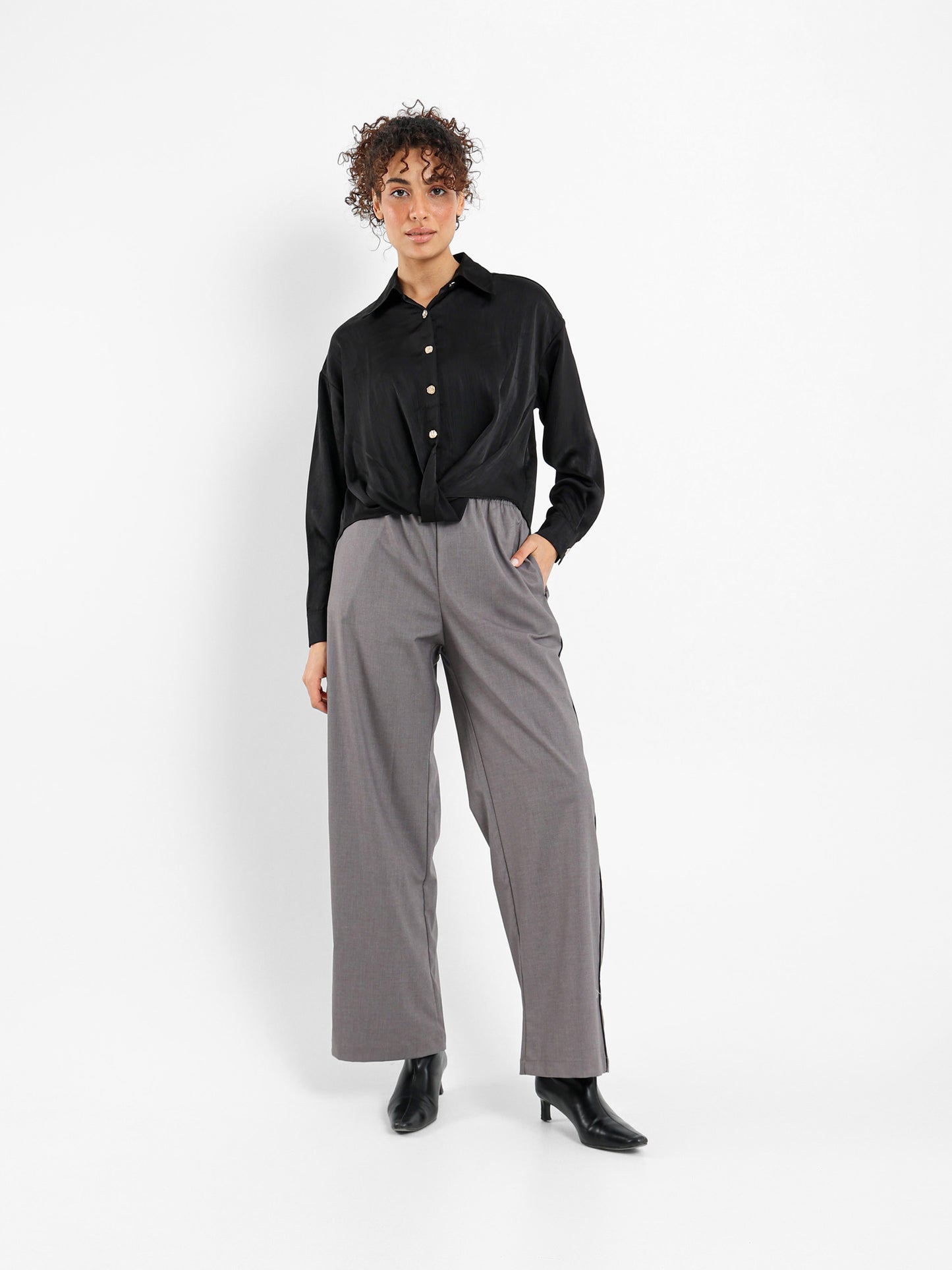 Loose Smart Pants with Side Piping