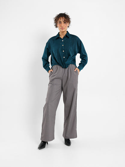 Knotted Satin-Effect Blouse