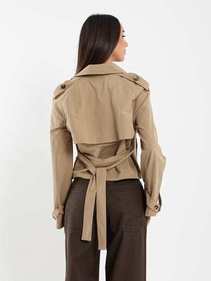Belted Trench Style Jacket