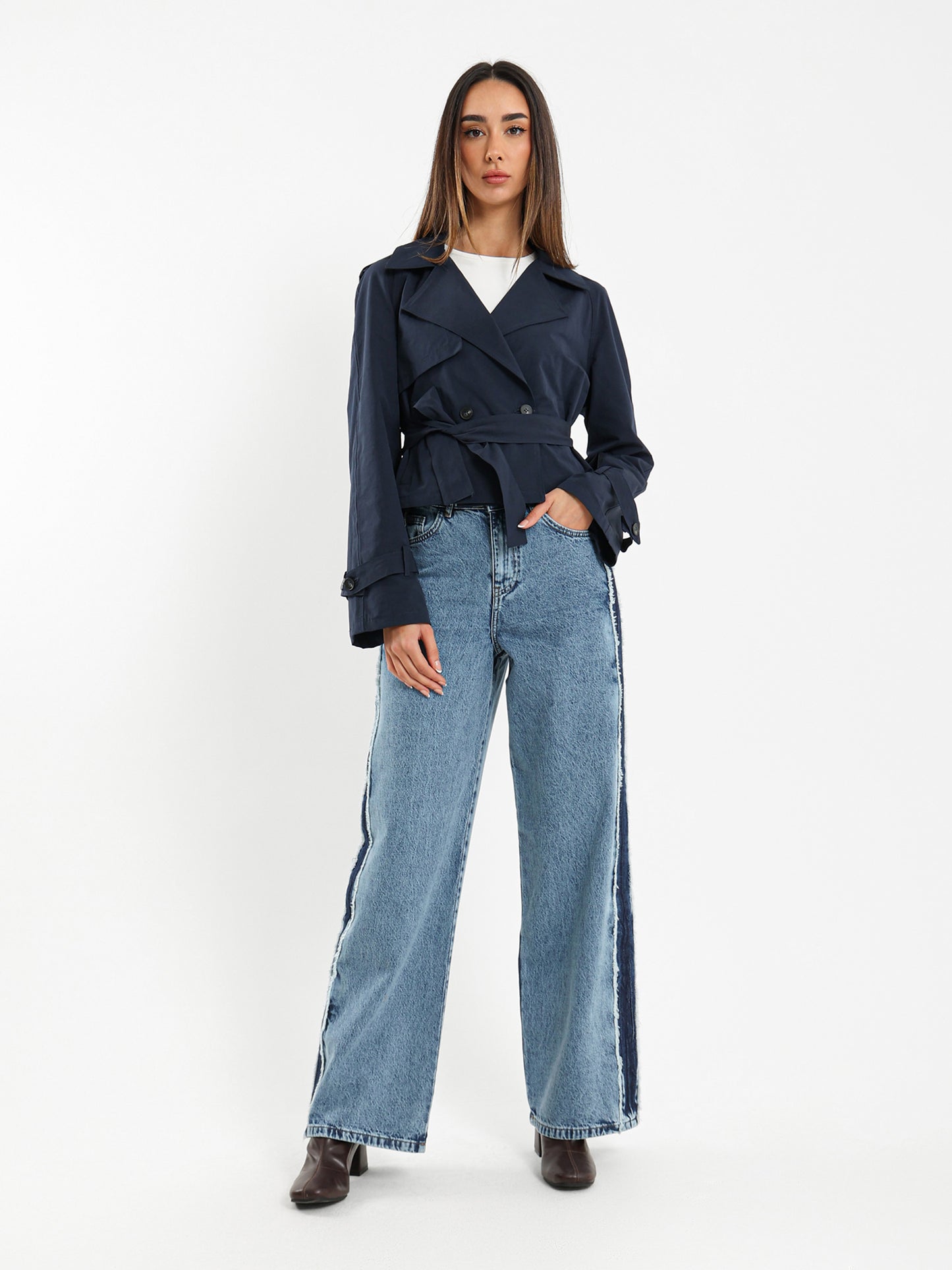 Belted Trench Style Jacket