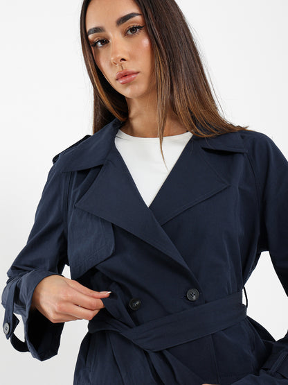 Belted Trench Style Jacket