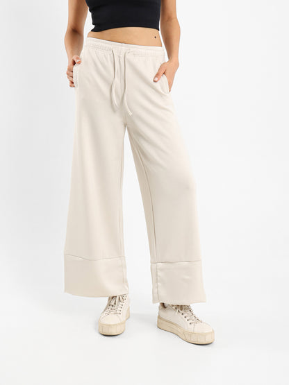 Balloon Leg Sweatpants with Satin Insert