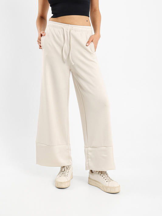 Balloon Leg Sweatpants with Satin Insert