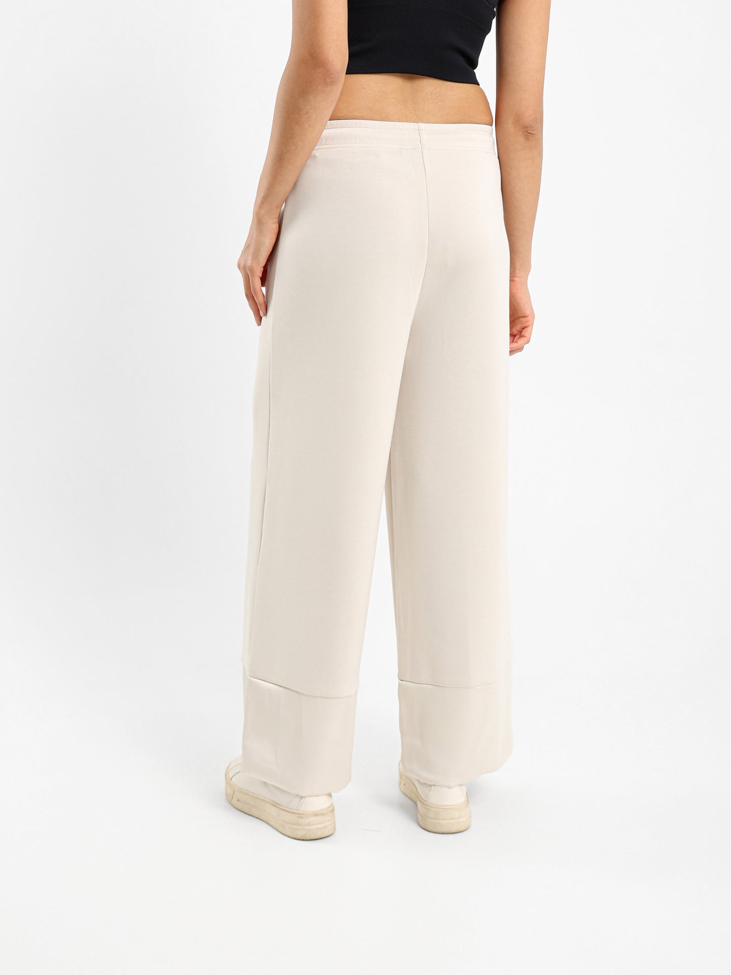 Balloon Leg Sweatpants with Satin Insert