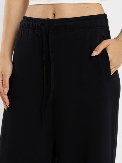 Balloon Leg Sweatpants with Satin Insert