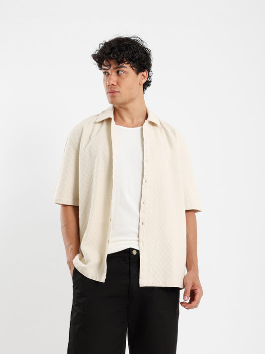 Casual Textured Half Sleeve Shirt