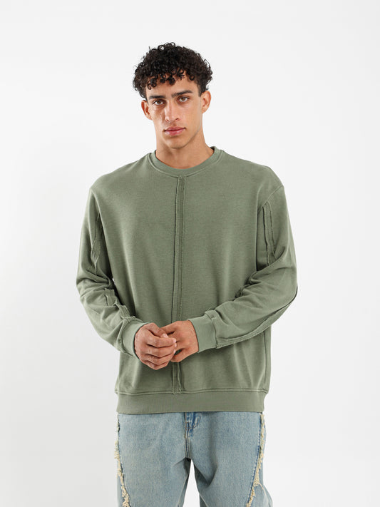 Unfinished Details Oversized Sweatshirt