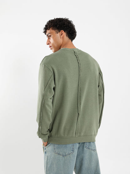 Unfinished Details Oversized Sweatshirt