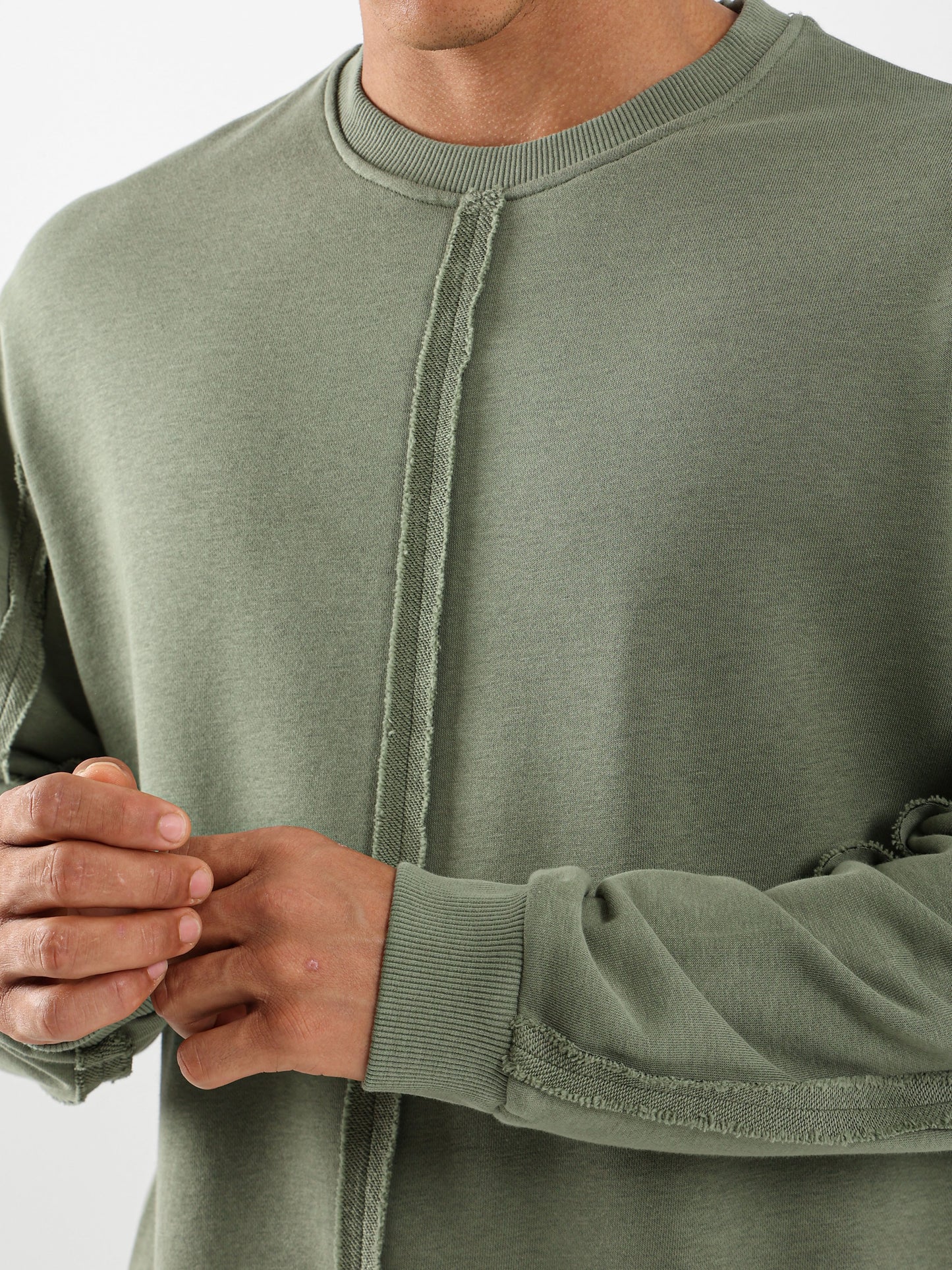 Unfinished Details Oversized Sweatshirt