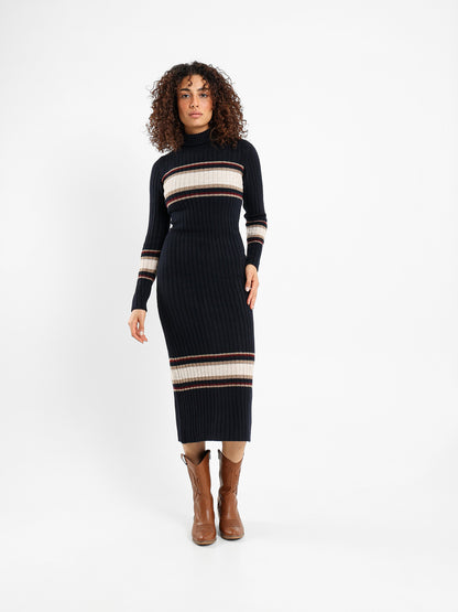 Striped Column Midi Dress